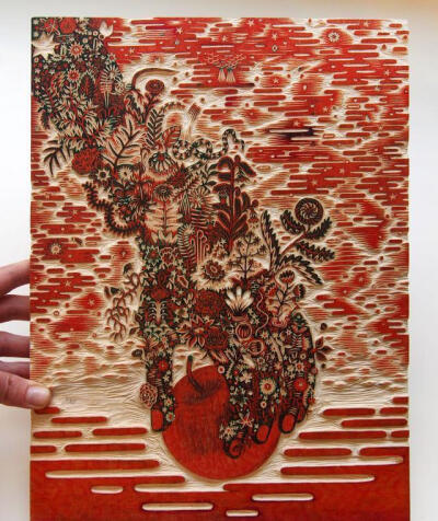 【彩色木刻版画】美国宾州匹兹堡的传统印刷厂Tugboat Printshop，由Paul Roden与Valerie Lueth夫妇共同创建经营,从2006年至今，每件作品都是以手工木雕制作为主要艺术呈现方式，“用传统的技术做出当代的艺术” 是 T…