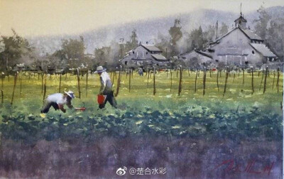 来自水彩画家 Daniel Marshall 风光绘画作品 ​​​