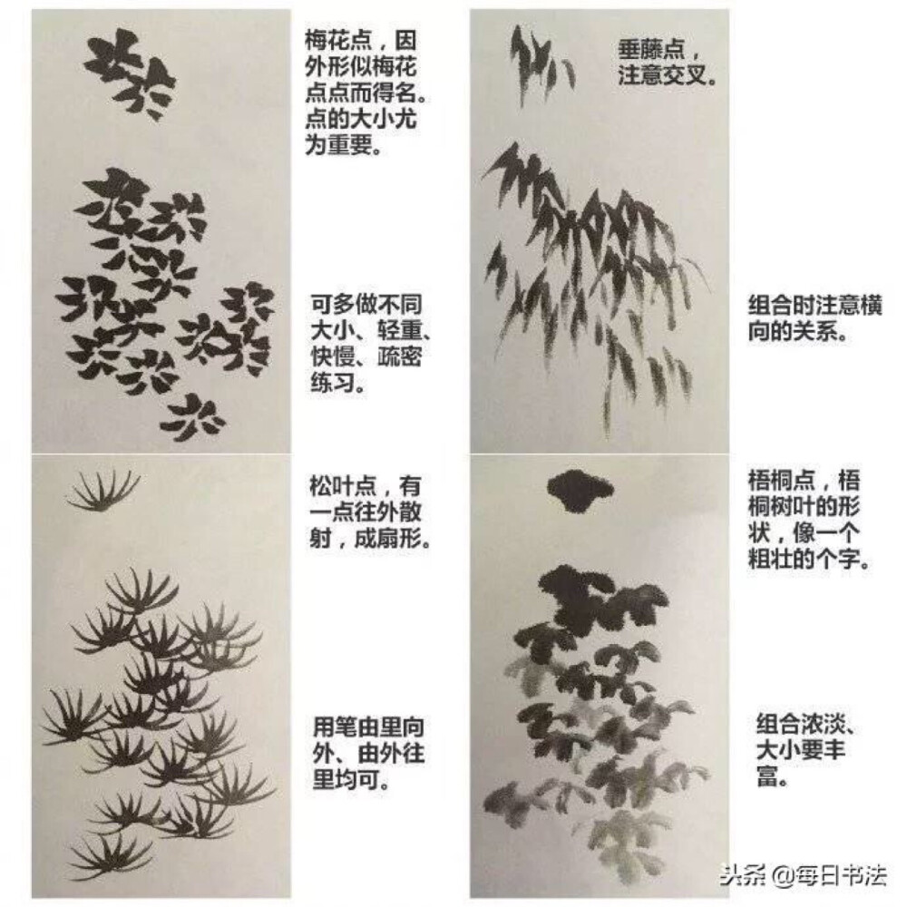 树叶的画法