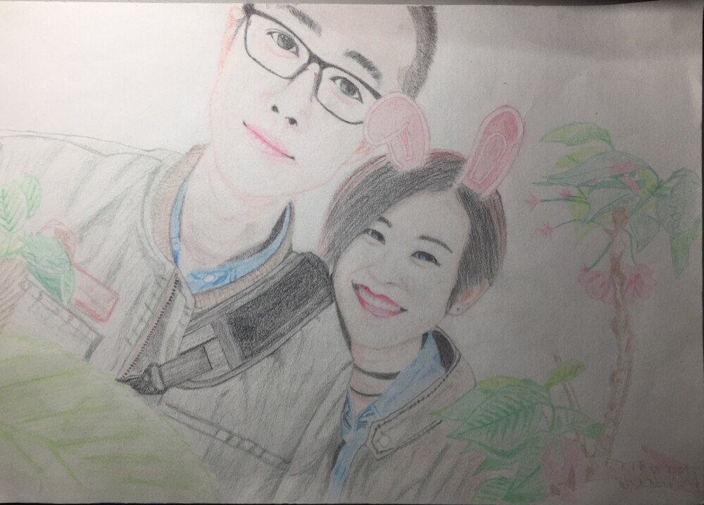 老婆和我 手绘