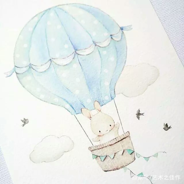 卡通水彩画