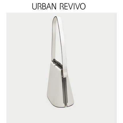 URBAN REVIVO2018秋冬新品女士配饰金属扣皮质手提包AE42SB1F2000