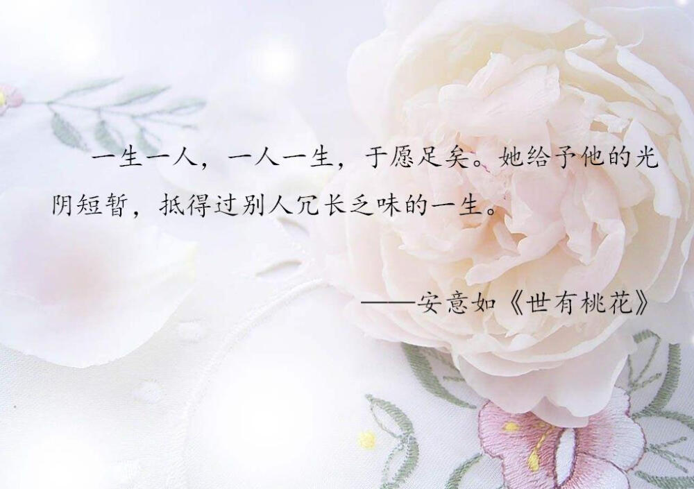 安意如《世有桃花》