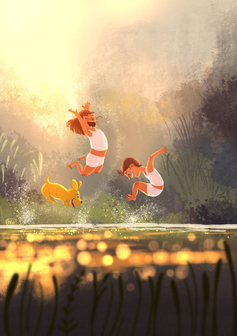 grasso 她的作品多数是以光感衬托出暖暖的画面 给人一种童年美好回忆