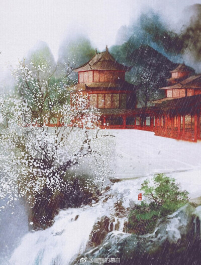 「古风小景」画师: 画画的慕白