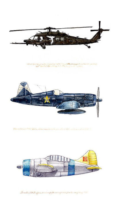 飞机的画︱FlightsByNumber（on Etsy）