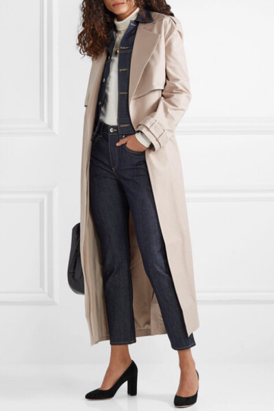 Gianvito Rossi 这款高跟鞋百搭又舒适，定会成为你鞋柜中最常“出场”的一款。单品以柔软的黑色绒面革于意大利制成，圆头的它落于 8.5 厘米的粗高跟上，并设有米色皮革内里。不妨用它搭配精裁服饰或牛仔衣衫。