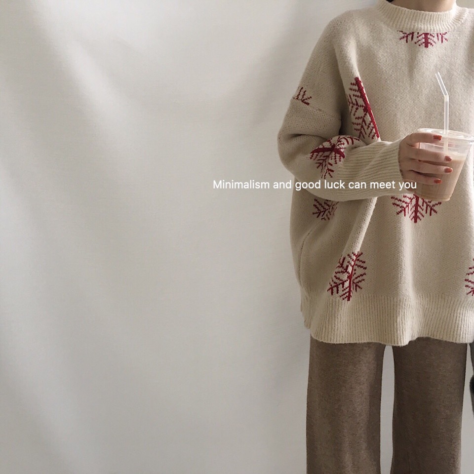 仙女纱裙 宽松毛衣