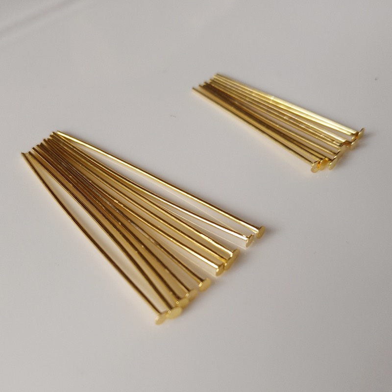 独家 铜镀金 18k包金t针 2规格入 出口 日本 diy手作材料配件