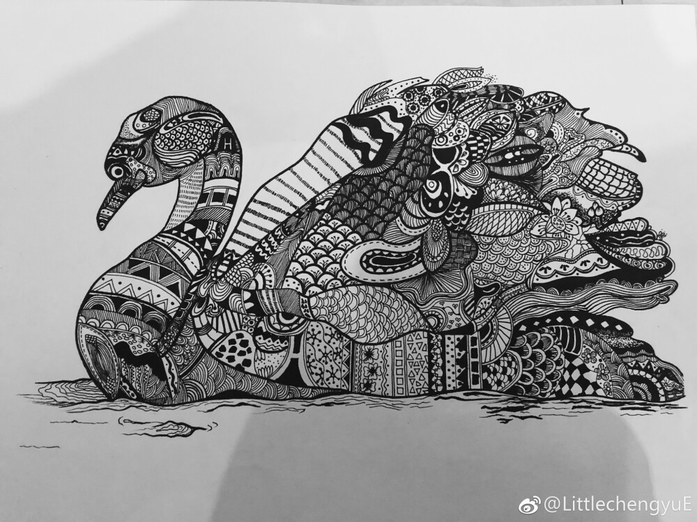 装饰画 黑白 线描