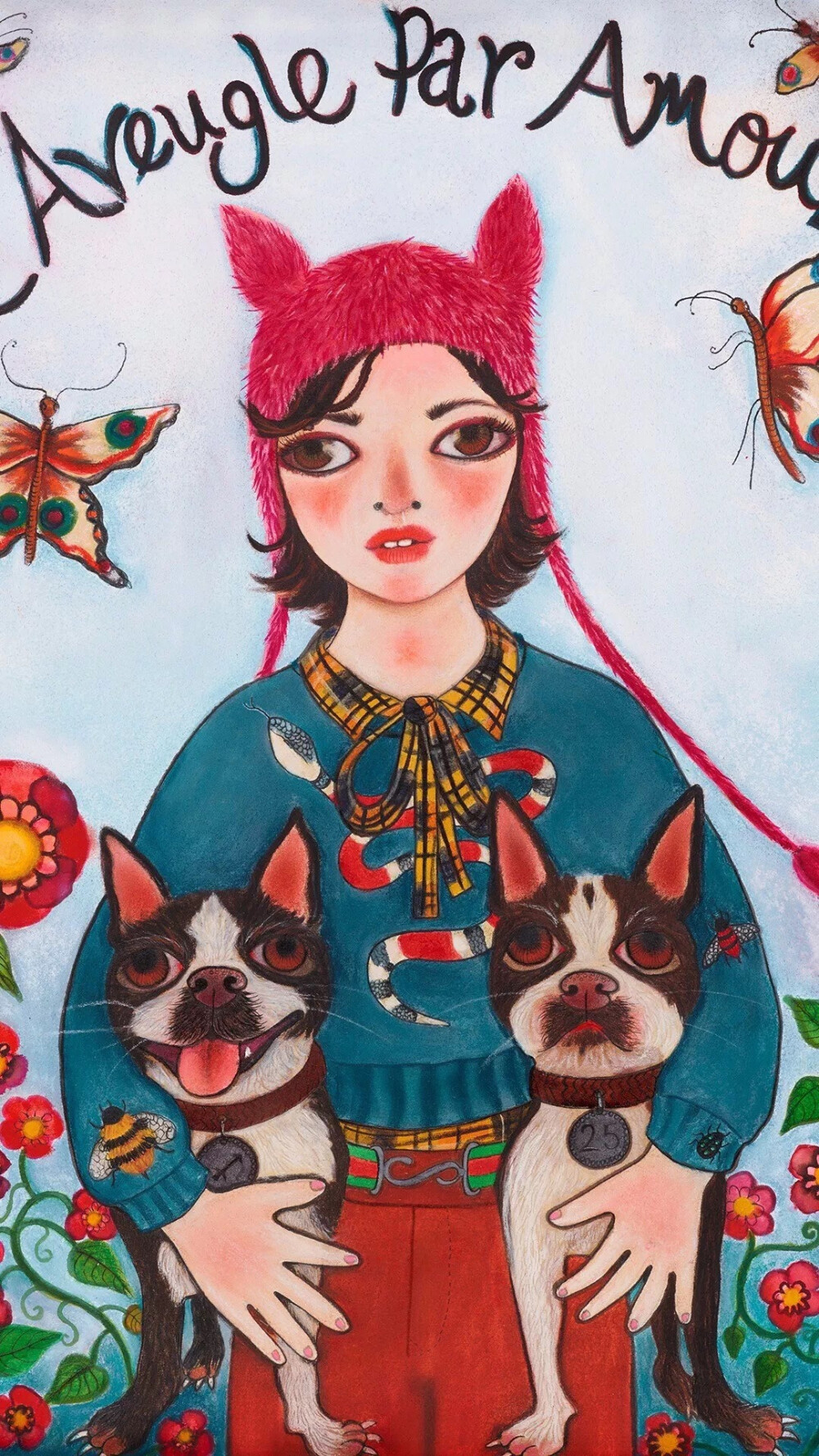 Helen Downie为GUCCI所画的壁纸 ——