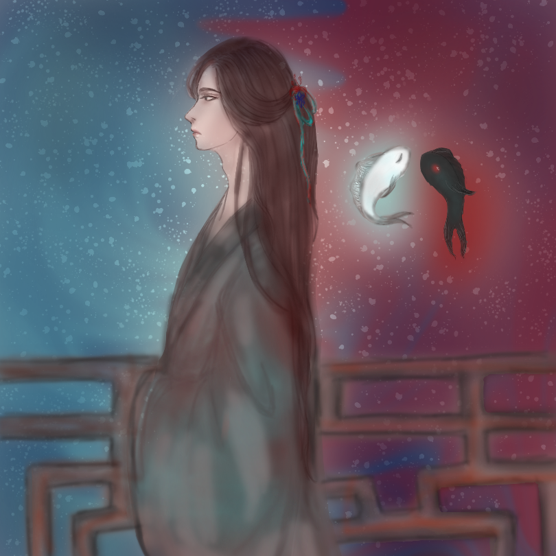 指绘：第一幅由pics art color『软件』
第二、三幅由medibang paint『软件』