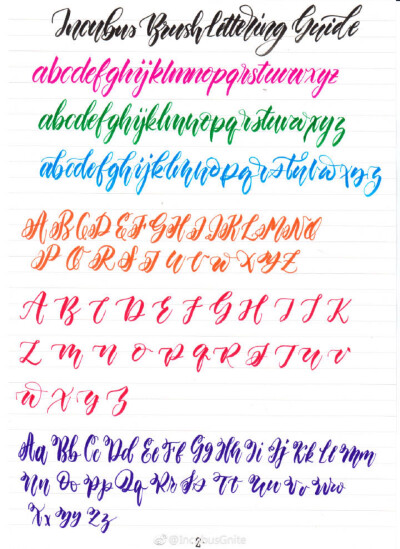 关于Brush lettering