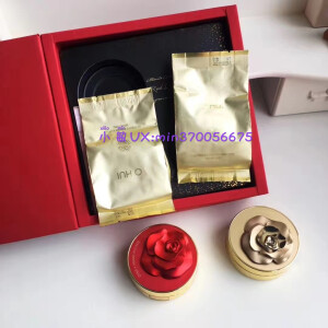 OHUI欧蕙11月限量 
     玫瑰花朵气垫BB套盒 
一金一红，送两个替换芯，颜值太漂亮了