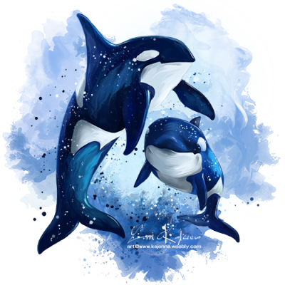 Orcas by Kajenna