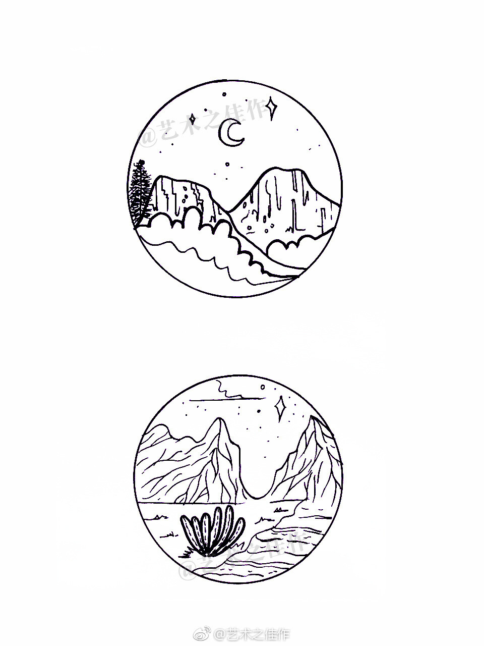 最近没事画了个九宫格针管笔小画,有喜欢这种黑白小画的亲吗?