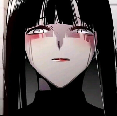 女头 动漫 黑白 