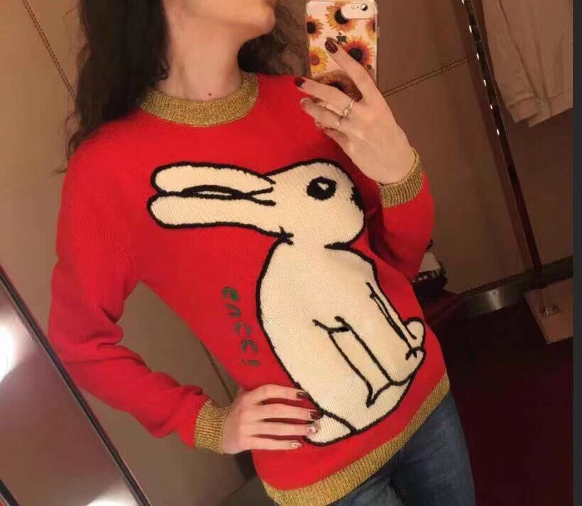 Gucci cartoon rabbit sweaters for women.TopA++