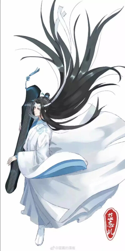 长发飘飘的魔道中人-魔道祖师｜画师：画画的潘砸