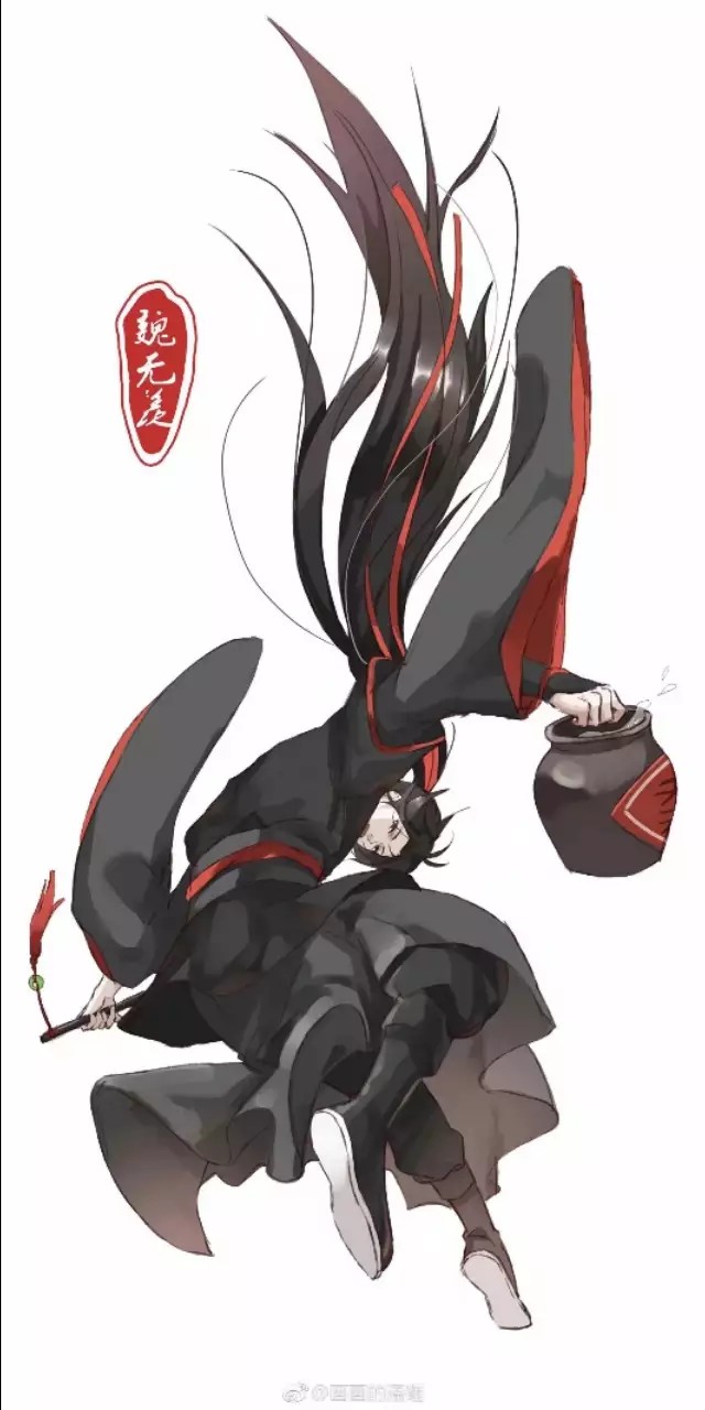 长发飘飘的魔道中人-魔道祖师｜画师：画画的潘砸