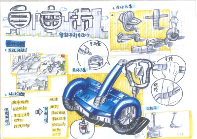 大禹手绘工业快题优秀学员作品