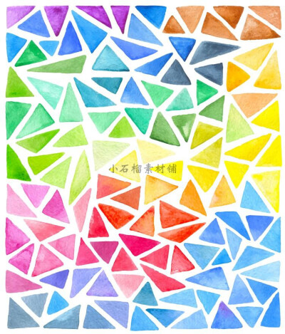 彩色渐变几何三角形底纹装饰手机壳背景图案PNG设计素材png370