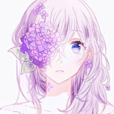 二次元闺蜜甜头少女心插画古风花头像