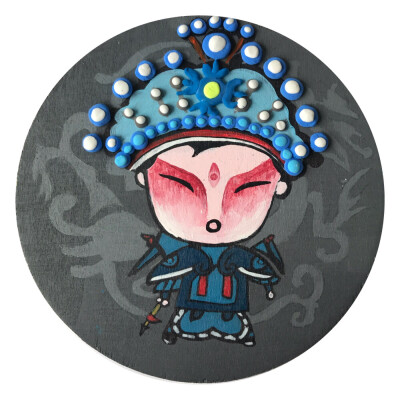 真呆萌的粘土戏曲人物。