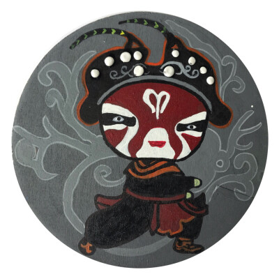 真呆萌的粘土戏曲人物。