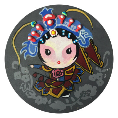 真呆萌的粘土戏曲人物。