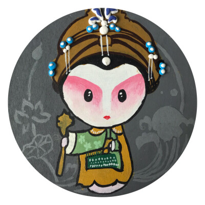 真呆萌的粘土戏曲人物。