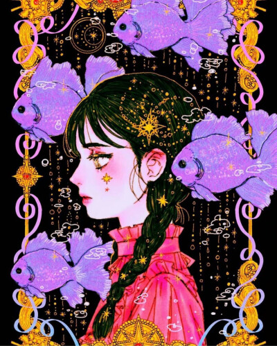 韩国插画师 gilyun2853 的唯美人物插画艺术～
ins:gilyun2853 ​