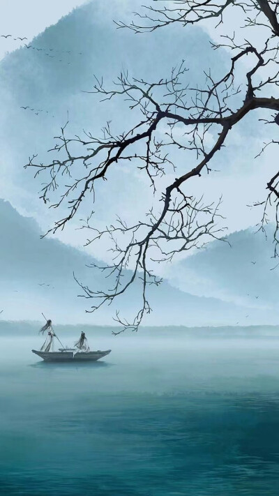 水粉 风景 凄凉 唯美