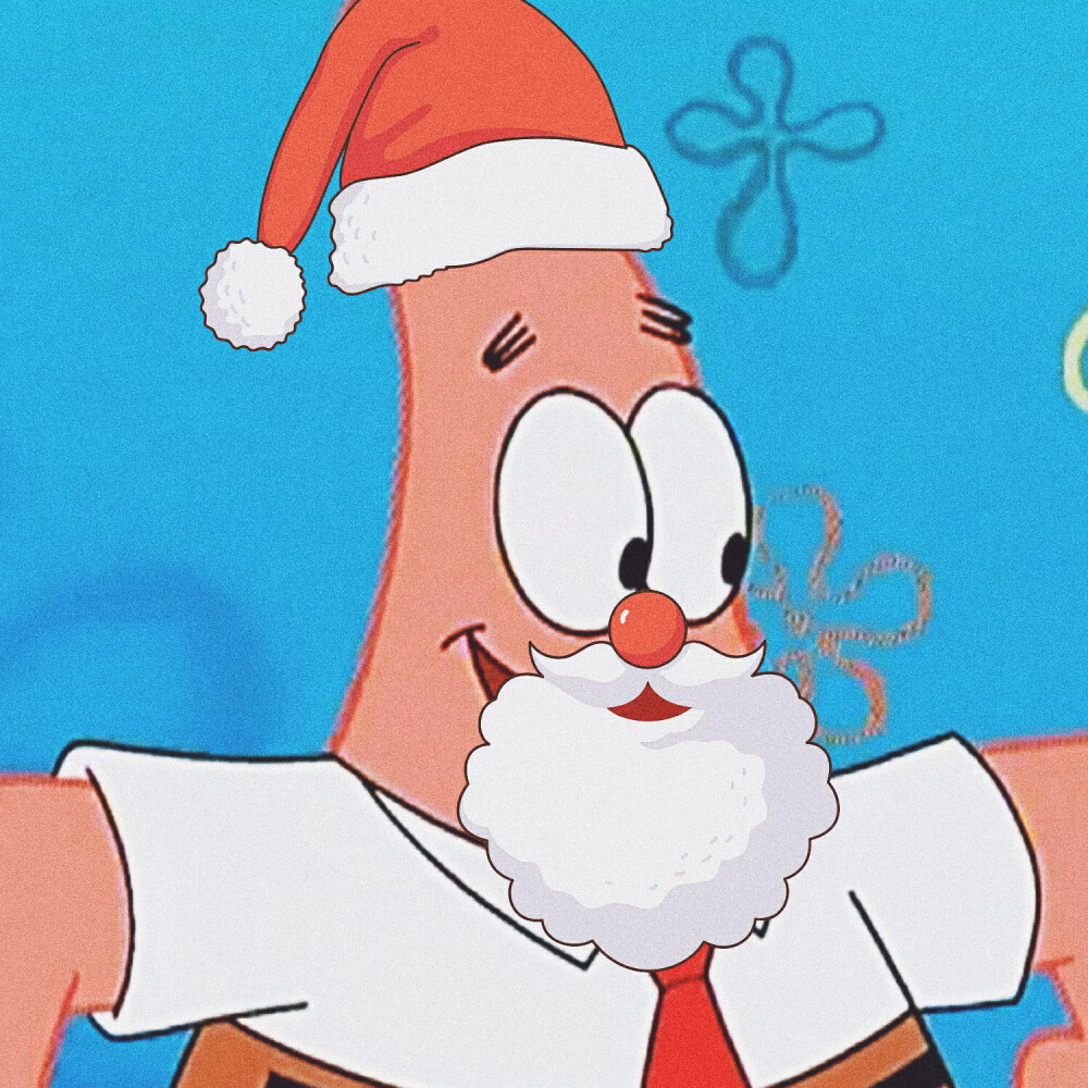 《海绵宝宝》 圣诞节圣诞帽头像