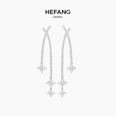 HEFANG Jewelry/何方珠宝兰斯耳环 新娘婚纱超仙气质清新耳坠耳饰