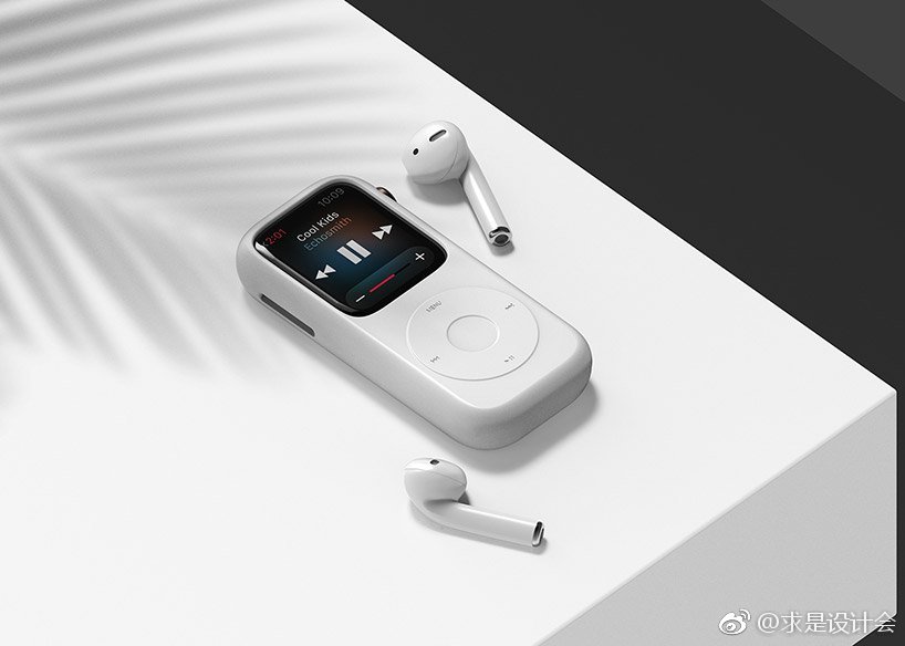 超怀旧保护套 让 apple watch 秒变 iPod。#求是爱设计#