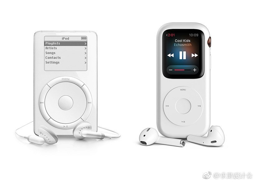 超怀旧保护套 让 apple watch 秒变 iPod。#求是爱设计#