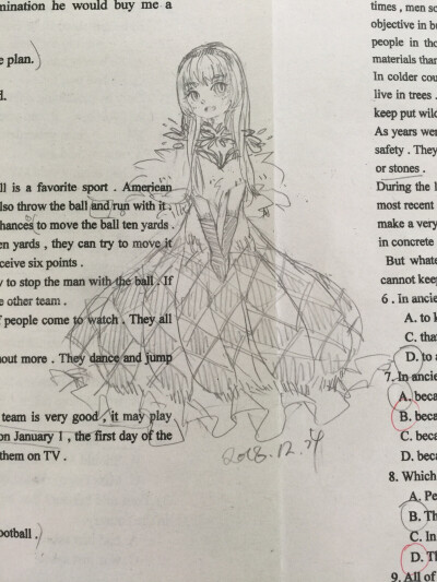 55.突然想起这是一张要交的试卷 要死