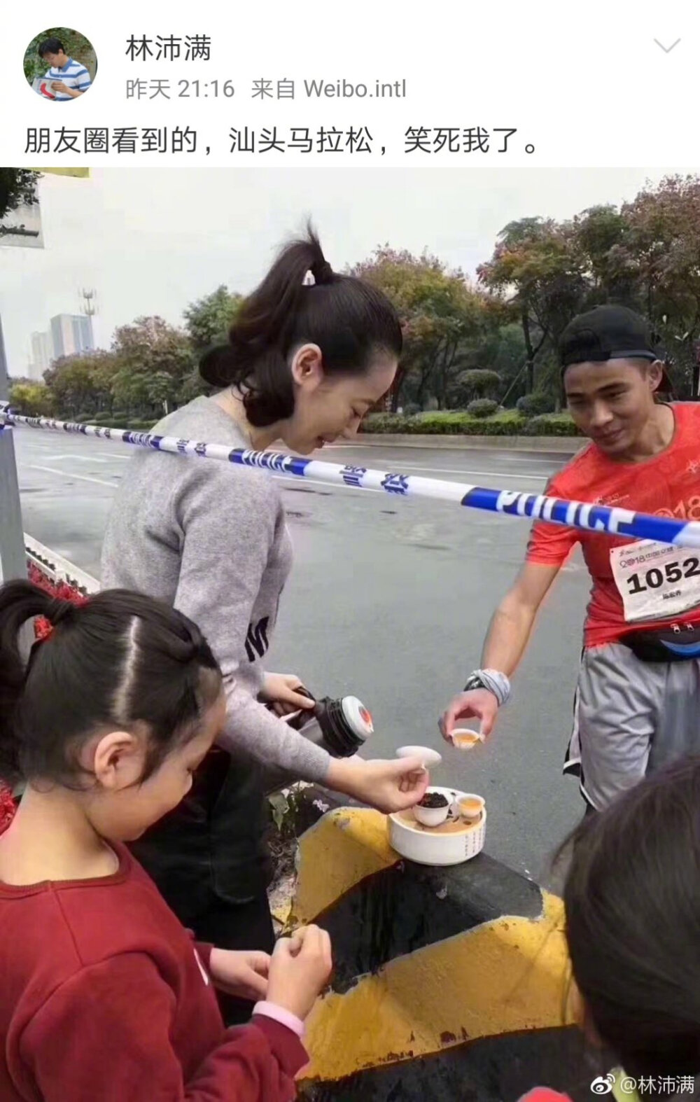 汕头跑个马拉松还提供功夫茶，去别人家里吵架也要泡茶......真的什么条件都不能阻止潮汕人喝茶了