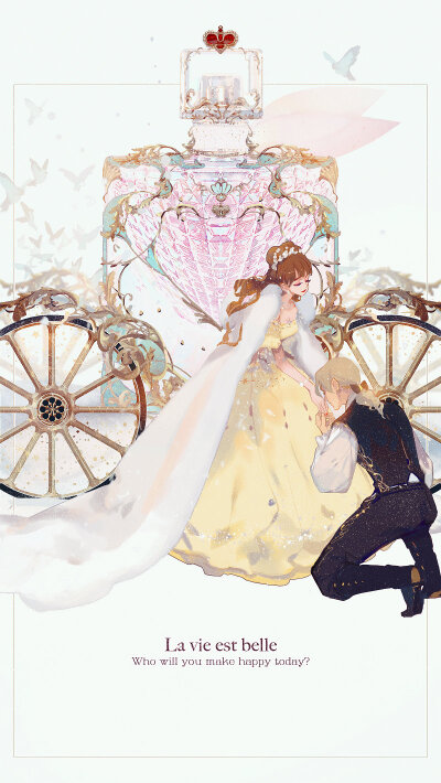 有幸为兰蔻美丽人生画了一组插画：美丽人生，快乐因你而生。Who will you make happy on this Christmas Eve？