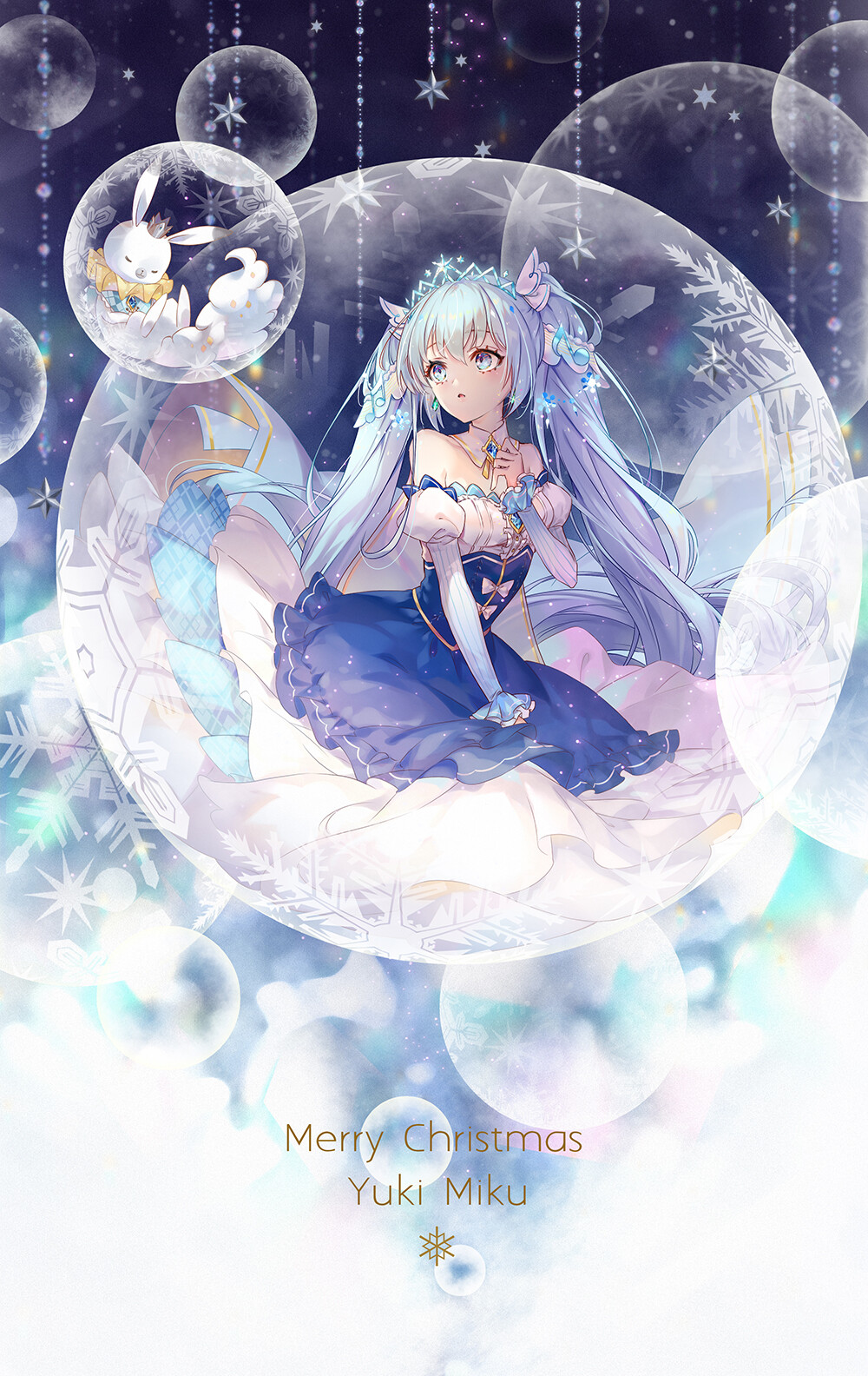 VOCALOID 初音未来 雪未来2019 绘师：歐MIN（p id=2846708） 本作品id=72286143