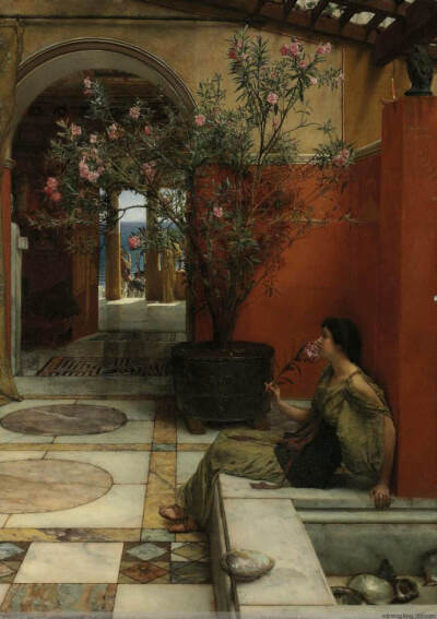 劳伦斯·阿尔玛·塔德玛（Lawrence Alma-Tadema, 1836—1912年）是英国维多利亚时代的知名画家，他的作品以豪华描绘古代世界（中世纪前）而闻名。
在阿尔玛的作品中，人们能从那各怀心事的男女身上，从幻想爱情独守空…