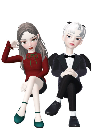 【Zepeto】换装游戏“脸欠儿”夫妻档
只有女娃娃是我自己捏的哟。
都是无背景的
随笔加一些背景图做壁纸、头像都很好看诶～
