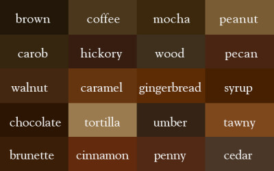 Color Thesaurus / Correct Names of Shades of Brown