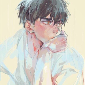 手绘 漫头 男头