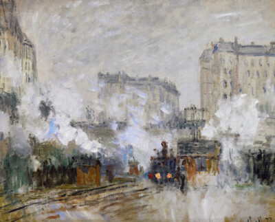 Streetside of the Gare St Lazare Seen Towards the Tunnel of Batignolles 1877