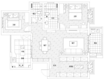 128m²北欧大户型设计