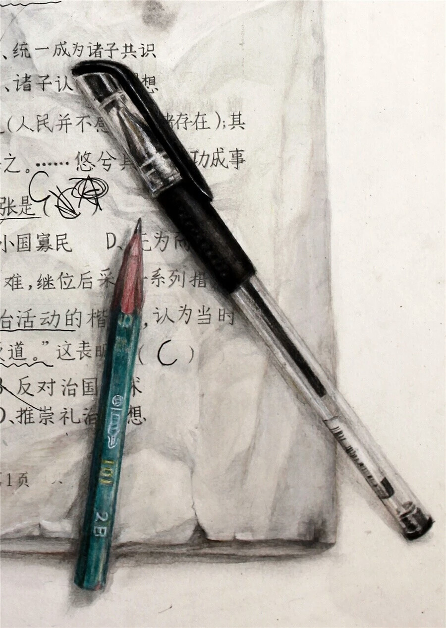 鲁迅附中精微素描作品