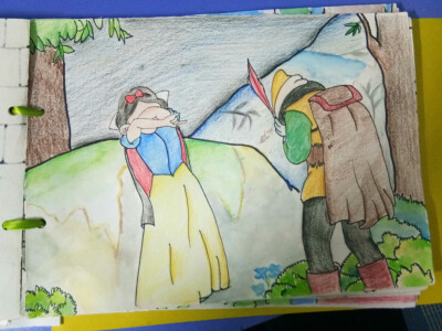 自制绘本 白雪公主 绘本封面 七个小矮人