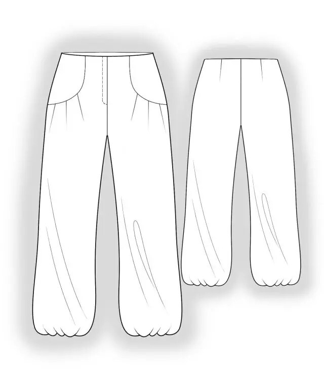 灯笼裤结构制图图片